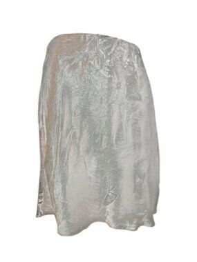 Aritzia Babaton Satin Midi Skirt Women’s Size 12 Champagne Slip Skirt
